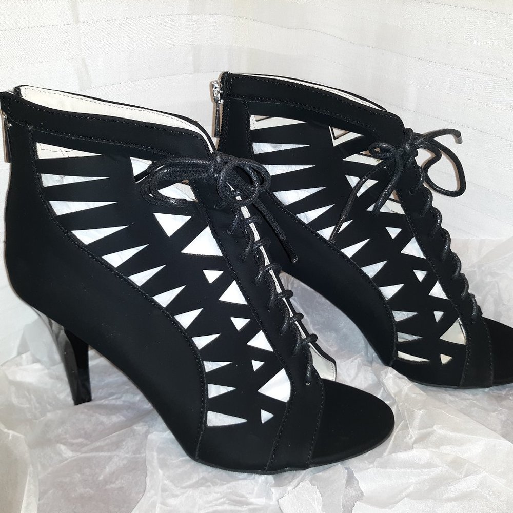 ((( Buy One Get One Free )) )(New)(Peekaboo Lace up Sandal Heel, Sizes 6 and 7.